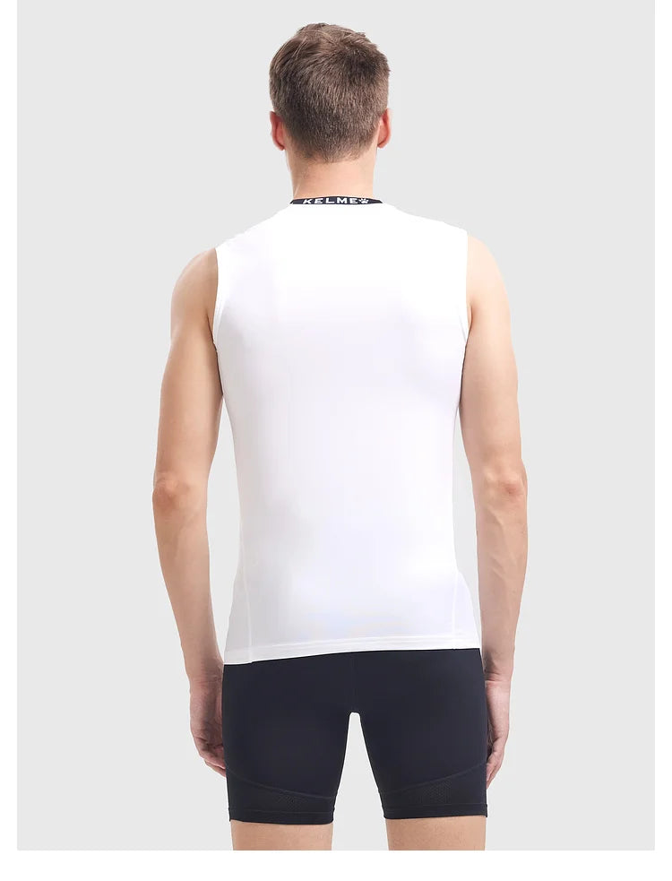 Kelme Sleeveless Fitness T-shirt For Men's Summer High Elastic Breathable Tight Clothing Training Sports Tank Top Running Vest