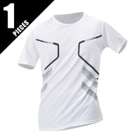 1/3 Piece Men's Short Sleeved Youth Round Neck Printed Quick Drying Sports Interior With Multifunctional Comfort And Casual