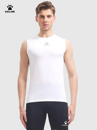 Kelme Sleeveless Fitness T-shirt For Men's Summer High Elastic Breathable Tight Clothing Training Sports Tank Top Running Vest