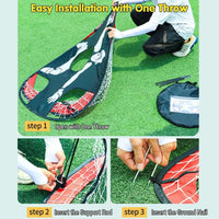 Foldable Football Goal Nylon Soccer Goal Kids and Adults Football Target Net for Playground Backyard Indoor Outdoor Training