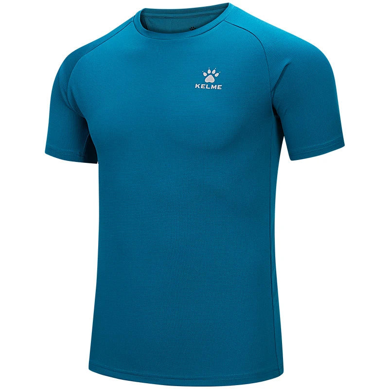 Kelme Men's Sports T-shirt Ice Silk Football Quick-drying Short-sleeved Fitness Outdoor Running Training Breathable Top