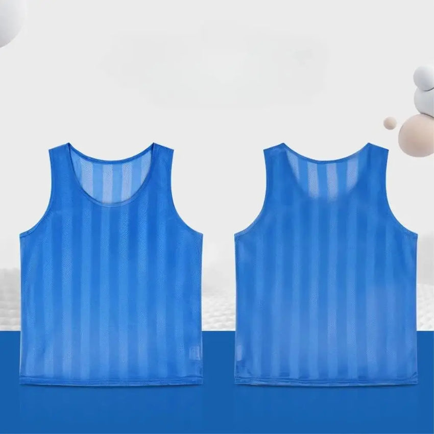 6/12PCS Soccer Training Vest Breathable Striped Mesh Football Bibs Custom Team Sport Jersey for Kids Adults Competition Practice