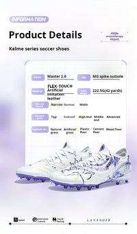 Kelme Football Shoes Male Master 2.0mg Short Nails Competition Grass Training Adult Tf Broken Nails Soccer Shoes