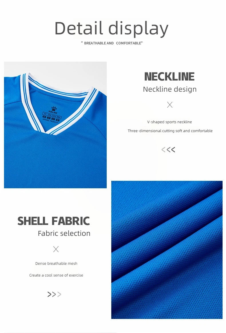 KELME Football Shirts Adults and Kids Team Match Shirts Training Shirts Printed Jerseys