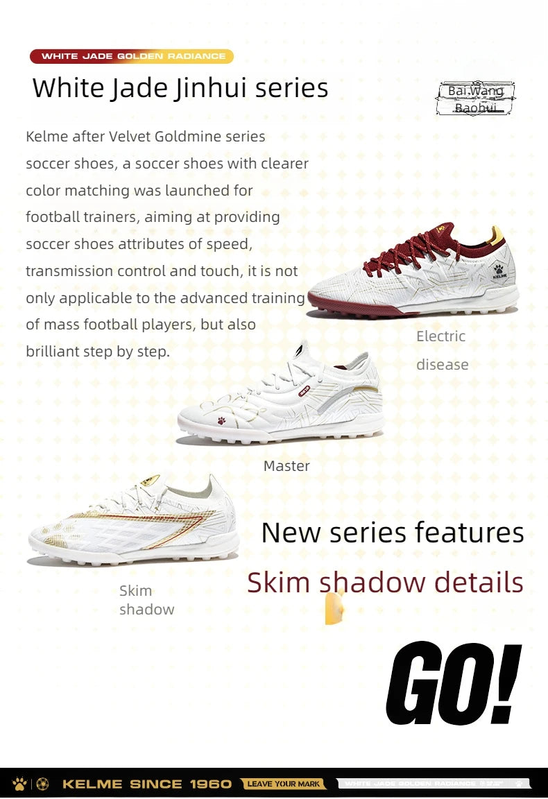 Kelme Adult Football Shoes Mg Professional Match Short Nail Shoes Daily Training Shoes Indoor Anti Slip Football Shoes
