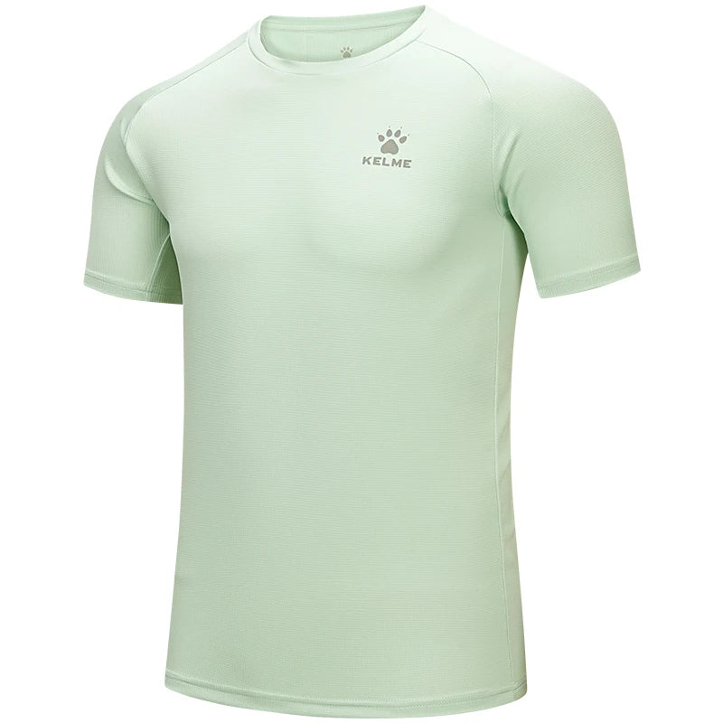 Kelme Men's Sports T-shirt Ice Silk Football Quick-drying Short-sleeved Fitness Outdoor Running Training Breathable Top