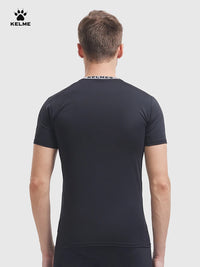 Kelme Sports T-shirt Men's Summer Short Sleeved Quick Drying Breathable Running Football Elastic Tight Fitness Suit