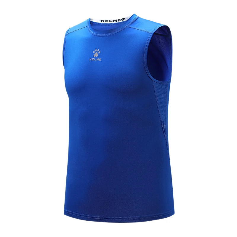 Kelme Sleeveless Fitness T-shirt For Men's Summer High Elastic Breathable Tight Clothing Training Sports Tank Top Running Vest