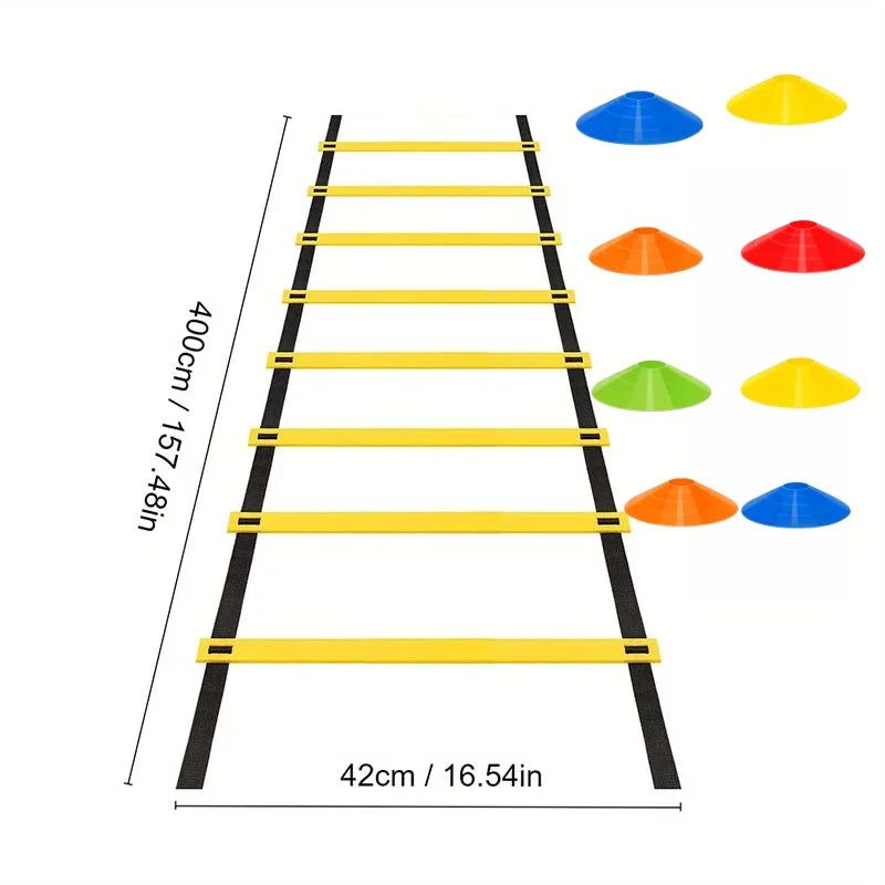 Agility Ladder &  football training plate Removable For Speed Training Sports Flexibility Portable Agility Football Training