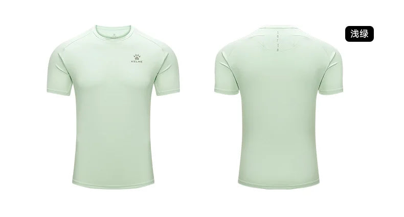 Kelme Men's Sports T-shirt Ice Silk Football Quick-drying Short-sleeved Fitness Outdoor Running Training Breathable Top