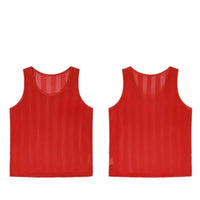 6/12PCS Soccer Training Vest Breathable Striped Mesh Football Bibs Custom Team Sport Jersey for Kids Adults Competition Practice