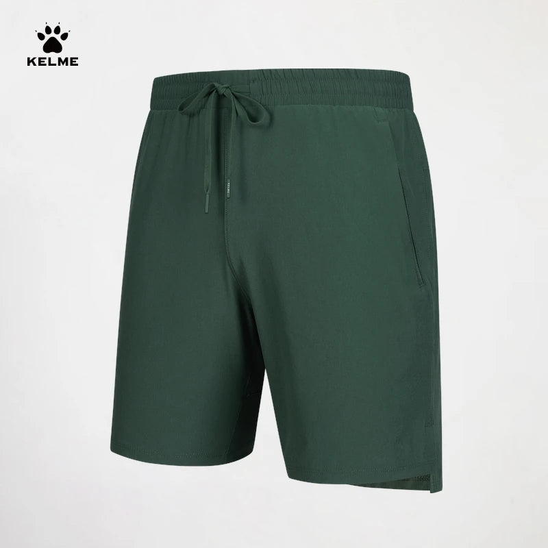 Kelme Shorts Men's Breathable Lightweight Elastic Sports Pants Outdoor Running Fitness Football Basketball Pants