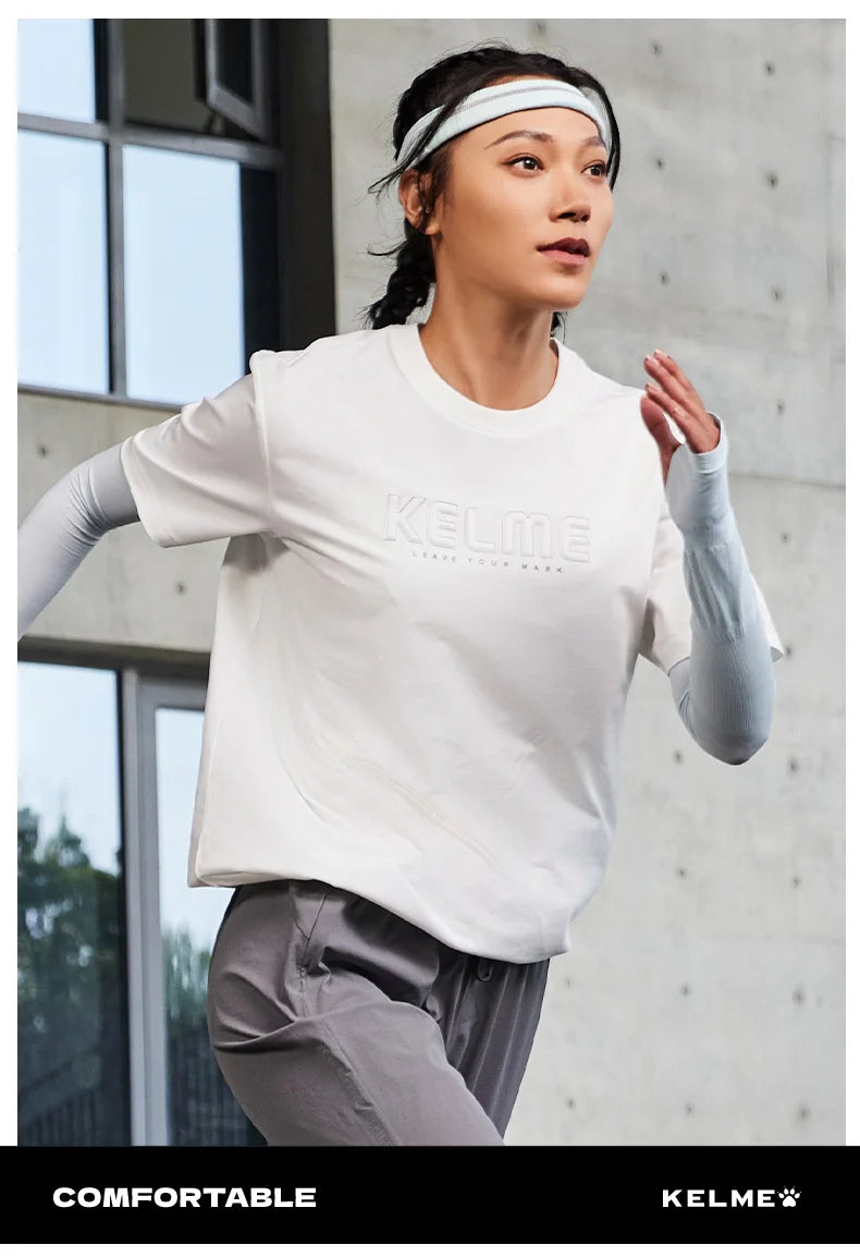 Kelme Men's Sports T-shirt Outdoor Running Quick-drying Top Daily Fitness Breathable Basketball Short Sleeve