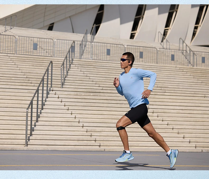 Kelme Men's Running Long Sleeved Outdoor Quick Drying T-shirt Autumn Running Suit Marathon Breathable Sports Top