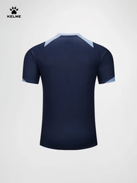Kelme Men's Soccer Short Sleeve Gym Running Moisture Wicking Round Neck T-shirt Training Exercise Gym Sport Shirt Tops