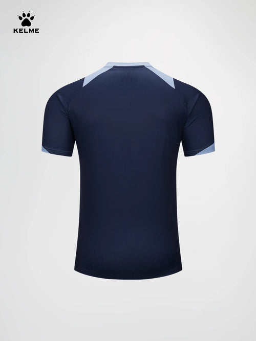 Kelme Men's Soccer Short Sleeve Gym Running Moisture Wicking Round Neck T-shirt Training Exercise Gym Sport Shirt Tops