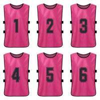 12PCS Adults Youth Soccer Pinnies 2 Colors Quick Drying Football Team Jerseys Sports Scrimmage Soccer Team Training Number Vest