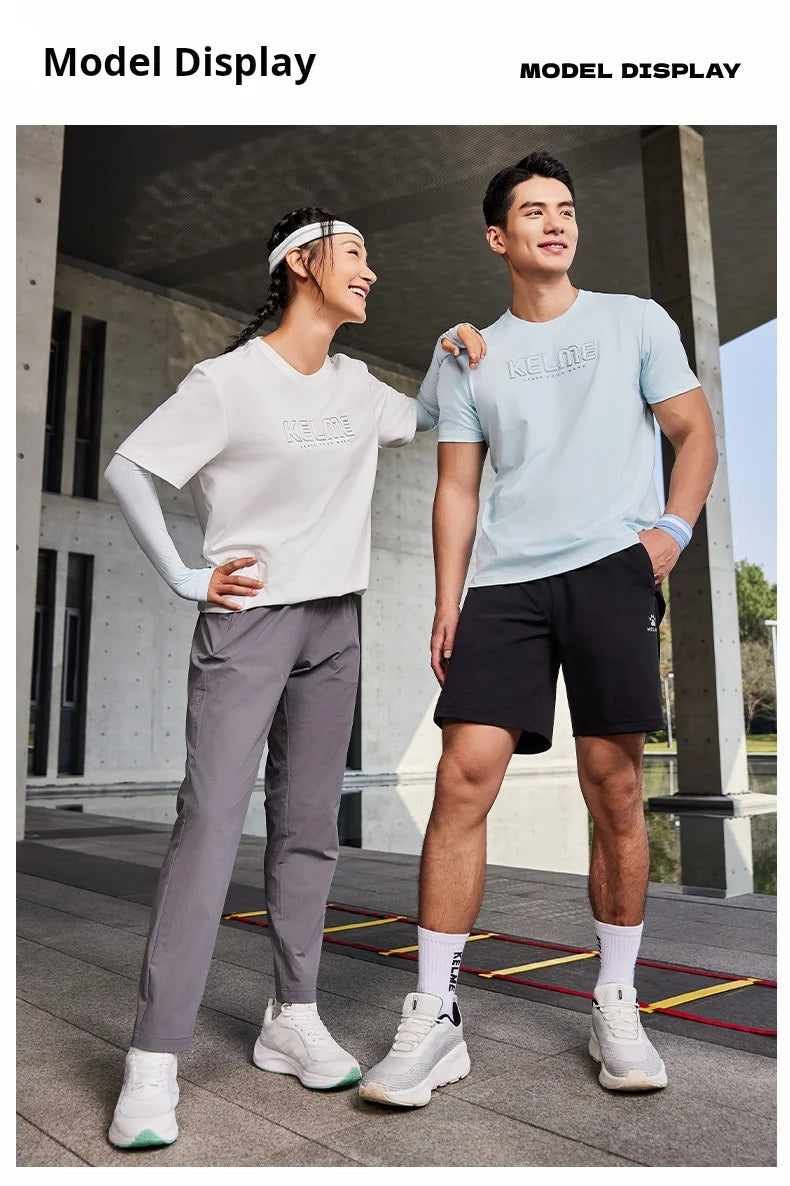 Kelme Men's Sports T-shirt Outdoor Running Quick-drying Top Daily Fitness Breathable Basketball Short Sleeve