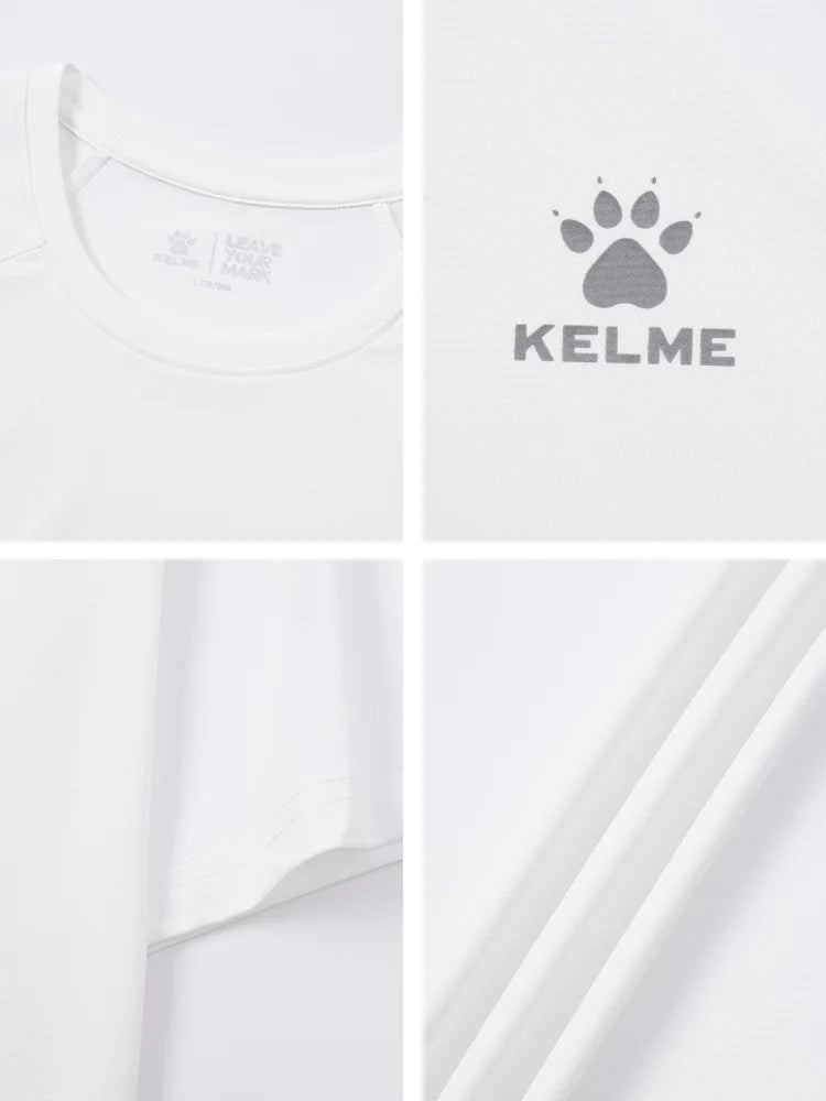Kelme Men's Sports Tops Quick-drying Fitness Clothes Outdoor Running Breathable Short-sleeved Basketball T-shirt