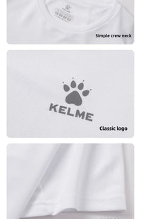 Kelme Men's Sports T-shirt Ice Silk Football Quick-drying Short-sleeved Fitness Outdoor Running Training Breathable Top