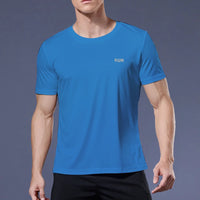 High Quality Polyester Men Running T Shirt Quick Dry Fitness Shirt Training Exercise Clothes Gym Sport Shirt Tops Lightweight