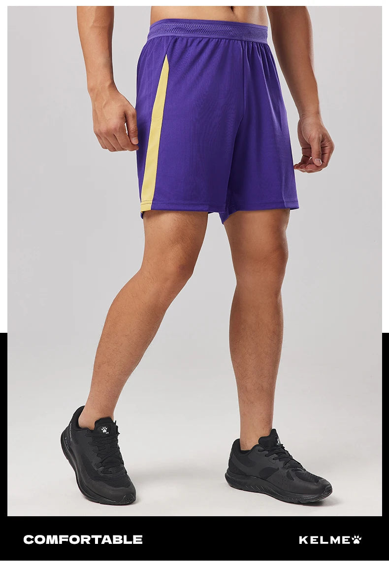 Kelme Men's Football Training Shorts Outdoor Running Breathable Shorts Fitness Sports Quick-drying Pants Daily Leisure