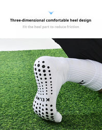 KELME Pro Football Anti Slip Mid-Calf Grip Socks (Silicon Base Grip)