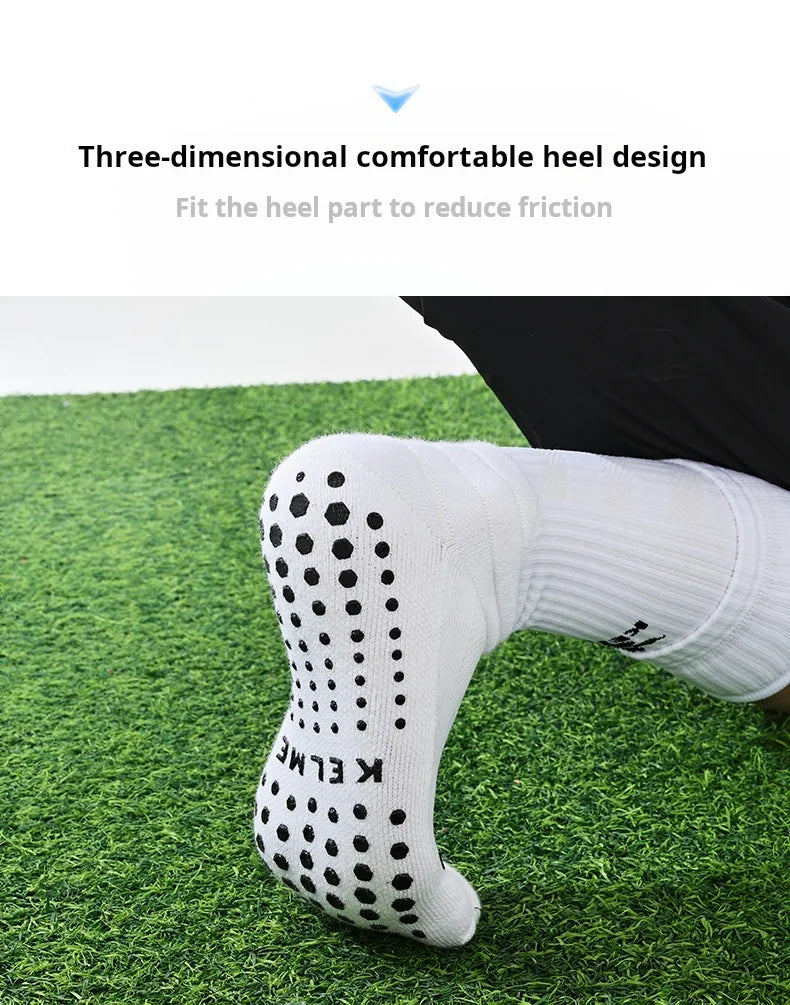 KELME Pro Football Anti Slip Mid-Calf Grip Socks (Silicon Base Grip)