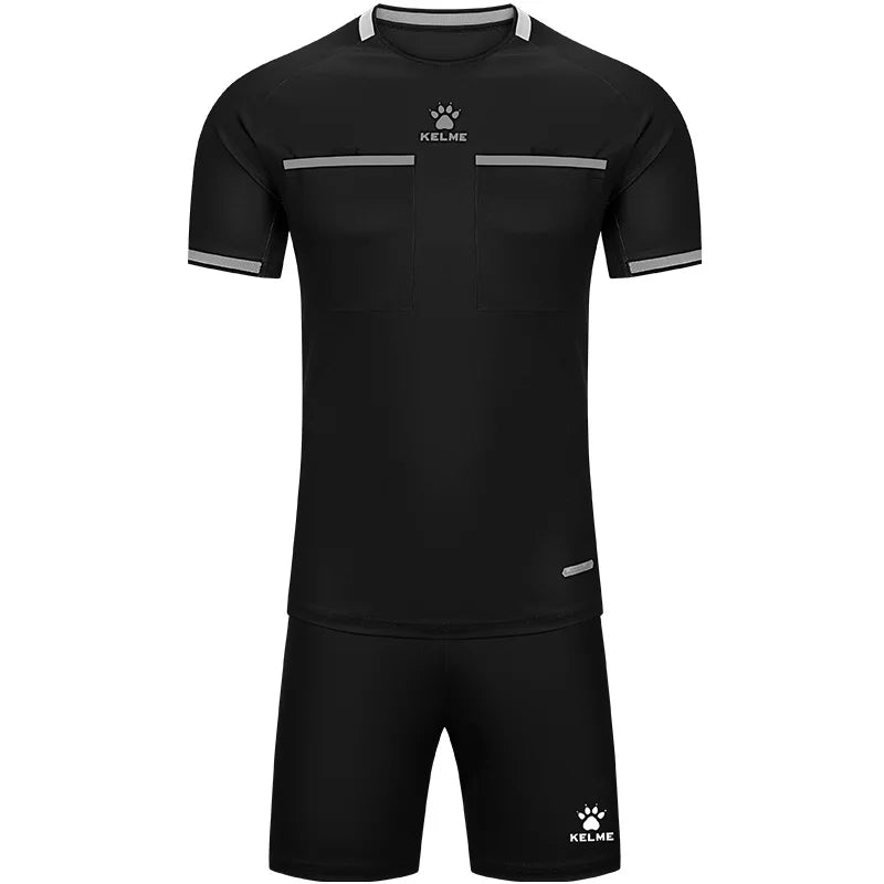 Kelme Football Referee Suit New Breathable Short-sleeved Personalized Custom Referee Jersey Outdoor Sports Suit