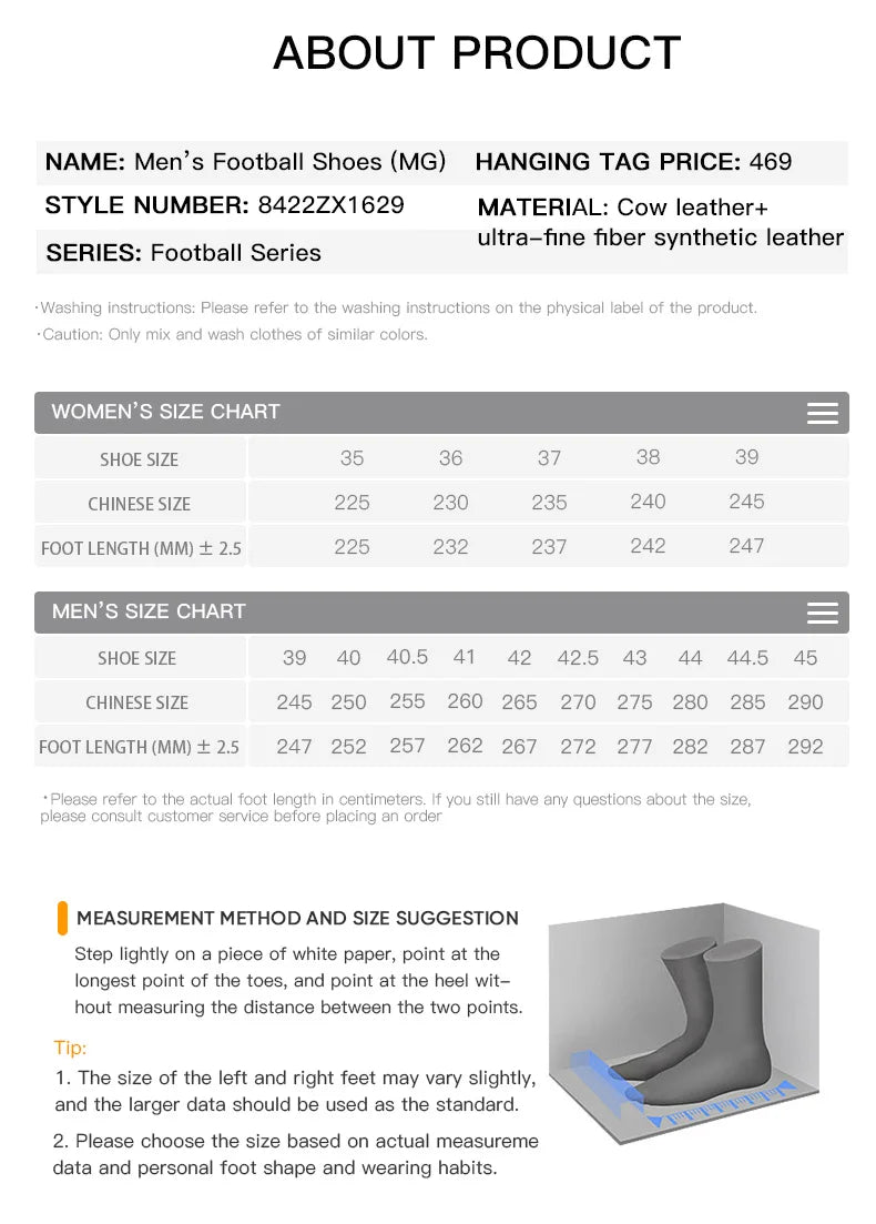 KELME Football Shoes Men's Calfskin MG Adult Competition Short Nail Artificial Grass Professional Training Soccer Shoes