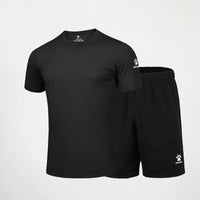 Kelme Men's Sports Set Quick Dry Running Quick Dry Short Sleeve Fitness Breathable Shorts Comprehensive Training Set