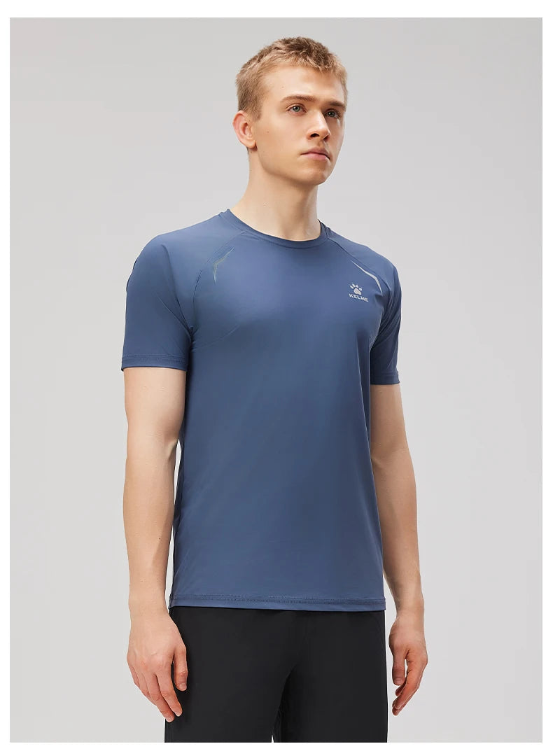 Kelme Men's Sports Tops Quick-drying Fitness Clothes Outdoor Running Breathable Short-sleeved Basketball T-shirt