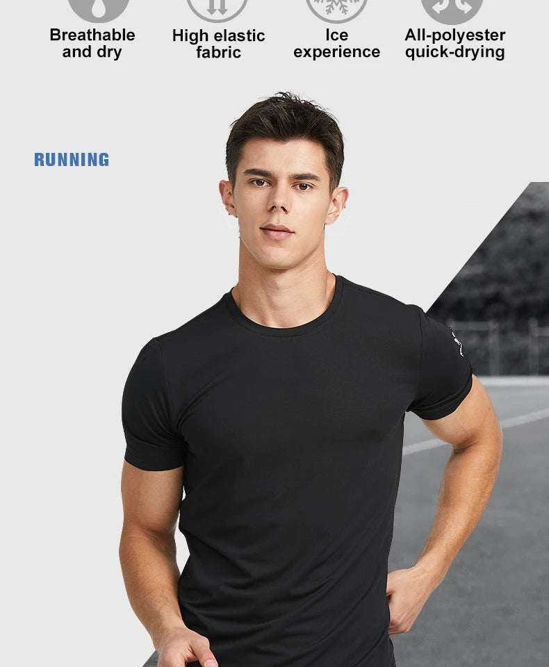 KELME Men's T-shirt Men Soccer Basketball Running Trainning Exercise Gym Quick Dry Fitness Sportswear Breathable T Shirt 871002