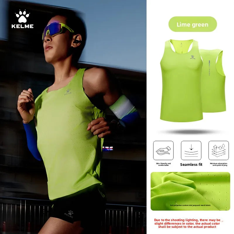 KELME Men's Marathon Vest Professional Racing Top Training Fitness Track And Field Running Speed Dry Vest