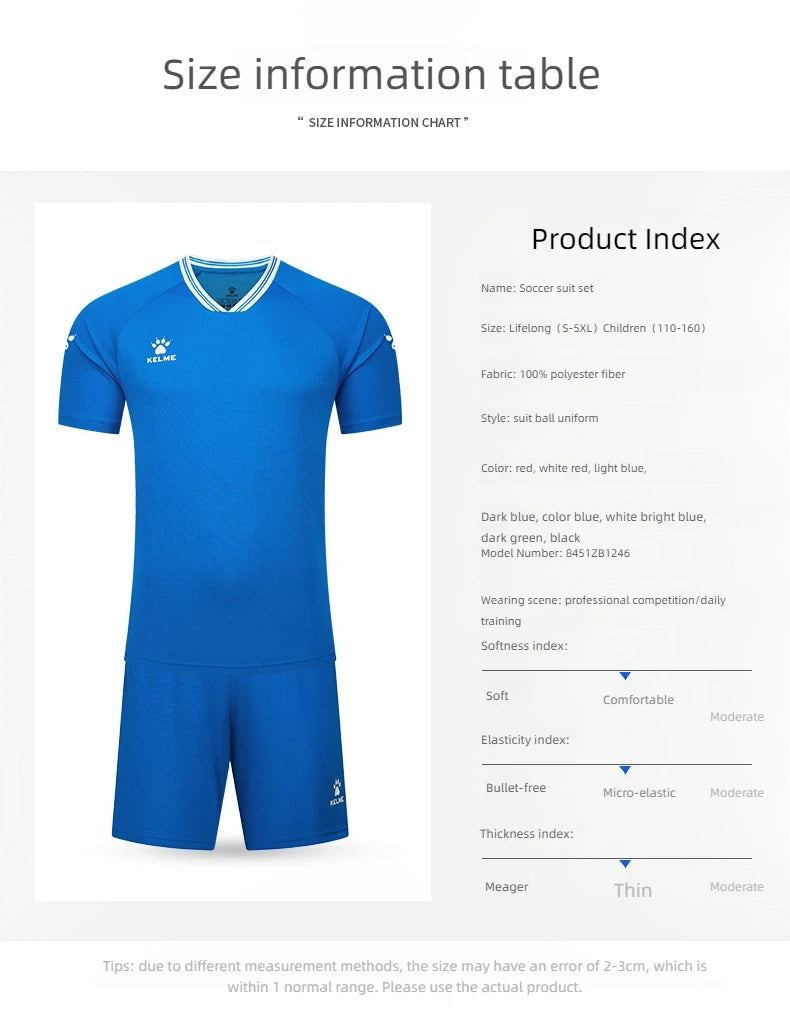 KELME Football Shirts Adults and Kids Team Match Shirts Training Shirts Printed Jerseys