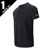 1/3 Piece Men's Four Season Printed Short Sleeved Sports Fitness Quick Drying Comfortable Plus Size Youth Casual Basic Top