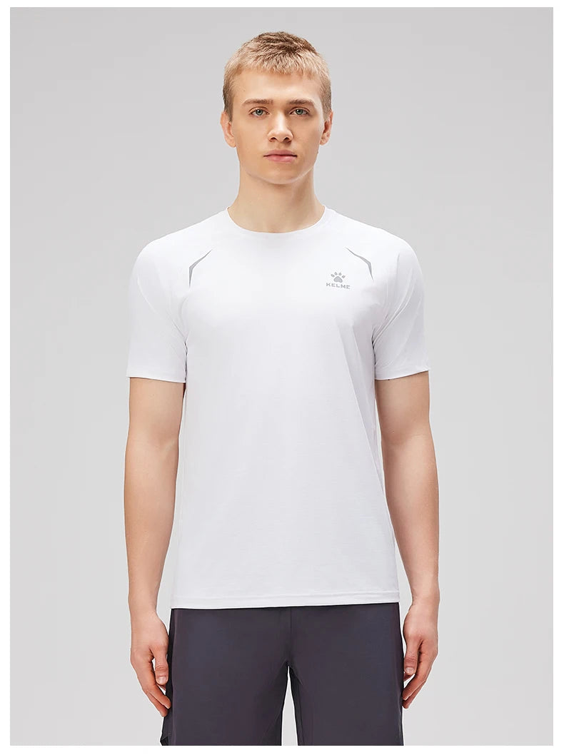 Kelme Men's Sports Tops Quick-drying Fitness Clothes Outdoor Running Breathable Short-sleeved Basketball T-shirt