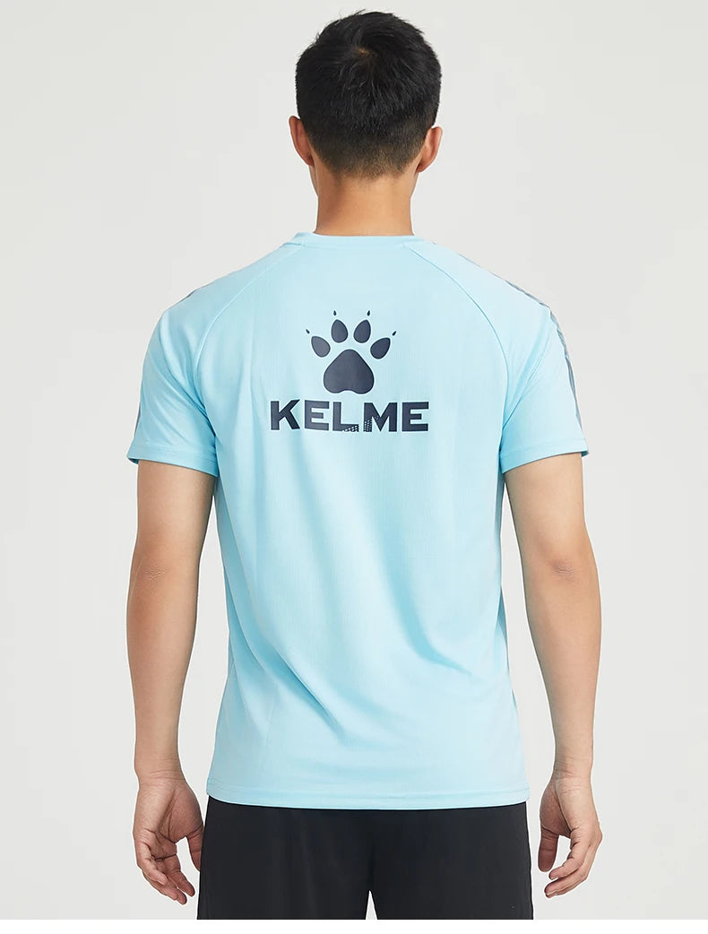 Kelme Sports T-shirt Men's Football Training Suit Short Sleeved Casual Outdoor Running Fitness Breathable Top Summer