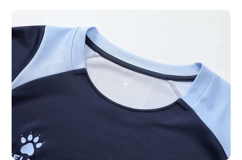 Kelme Men's Soccer Short Sleeve Gym Running Moisture Wicking Round Neck T-shirt Training Exercise Gym Sport Shirt Tops