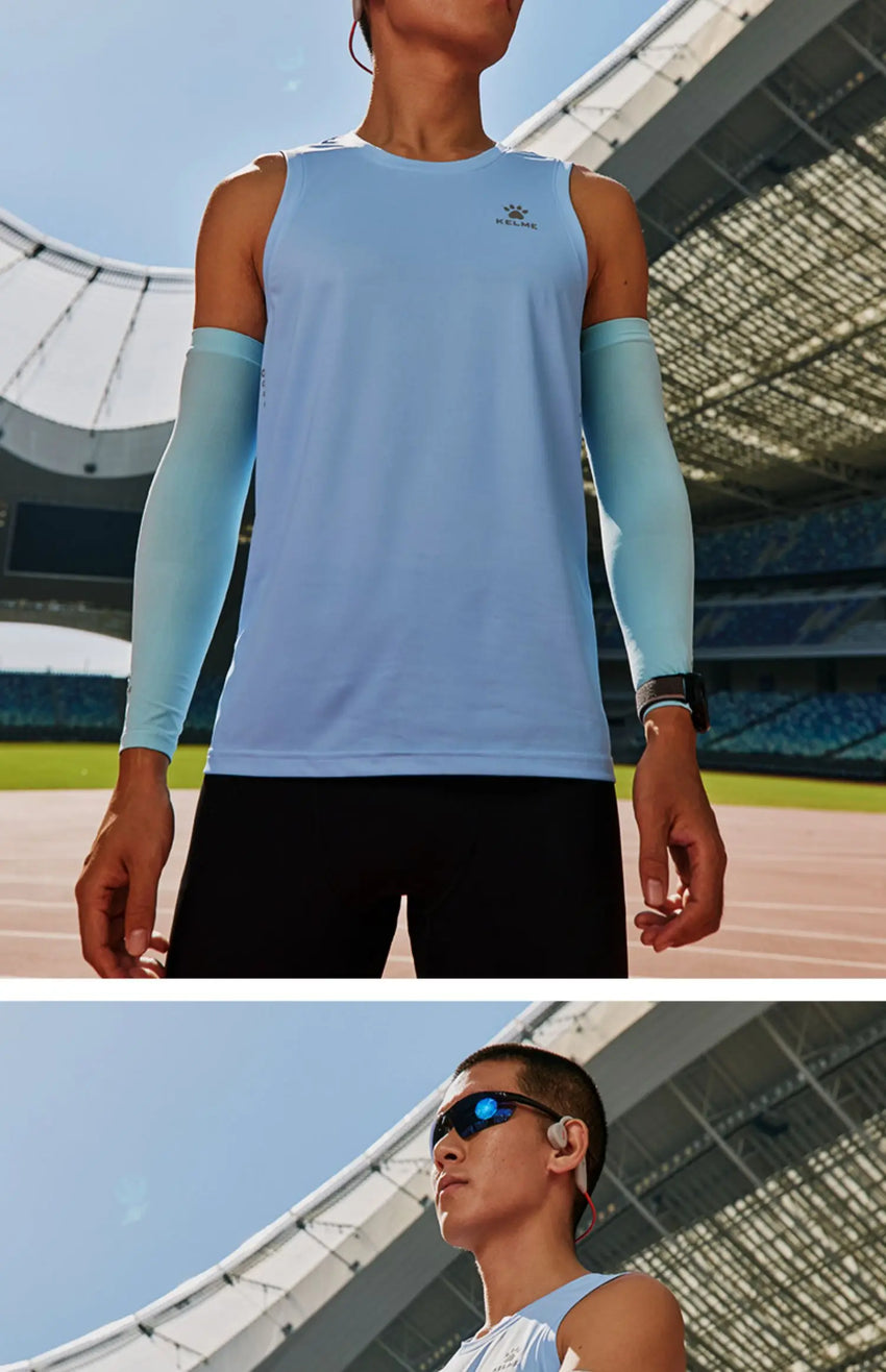 Kelme Men's Running Vest Marathon Racing Training Vest Breathable Sports T-shirt Outdoor Quick-drying Basketball Top