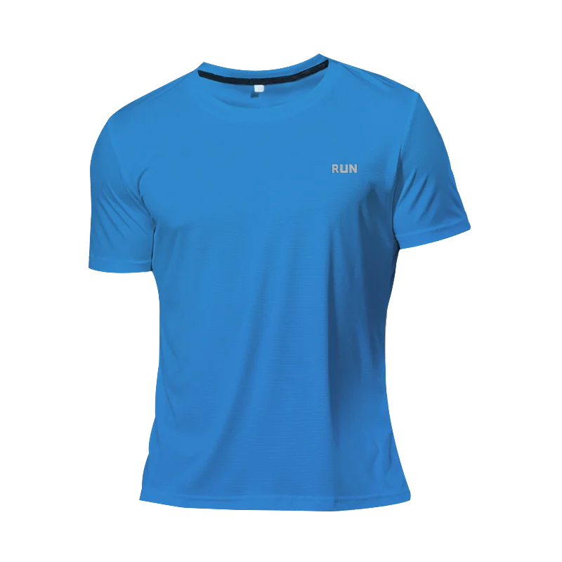 High Quality Polyester Men Running T Shirt Quick Dry Fitness Shirt Training Exercise Clothes Gym Sport Shirt Tops Lightweight