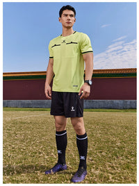 Kelme Football Referee Suit New Breathable Short-sleeved Personalized Custom Referee Jersey Outdoor Sports Suit