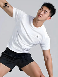 Kelme Men's Sports T-shirt Ice Silk Football Quick-drying Short-sleeved Fitness Outdoor Running Training Breathable Top