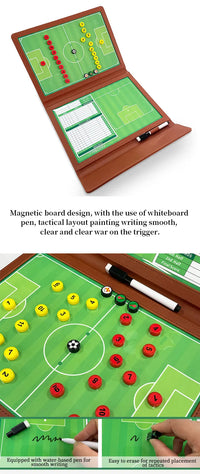 JIANNA Football Tactics Board Folding Portable Magnetic Game Coaching Board