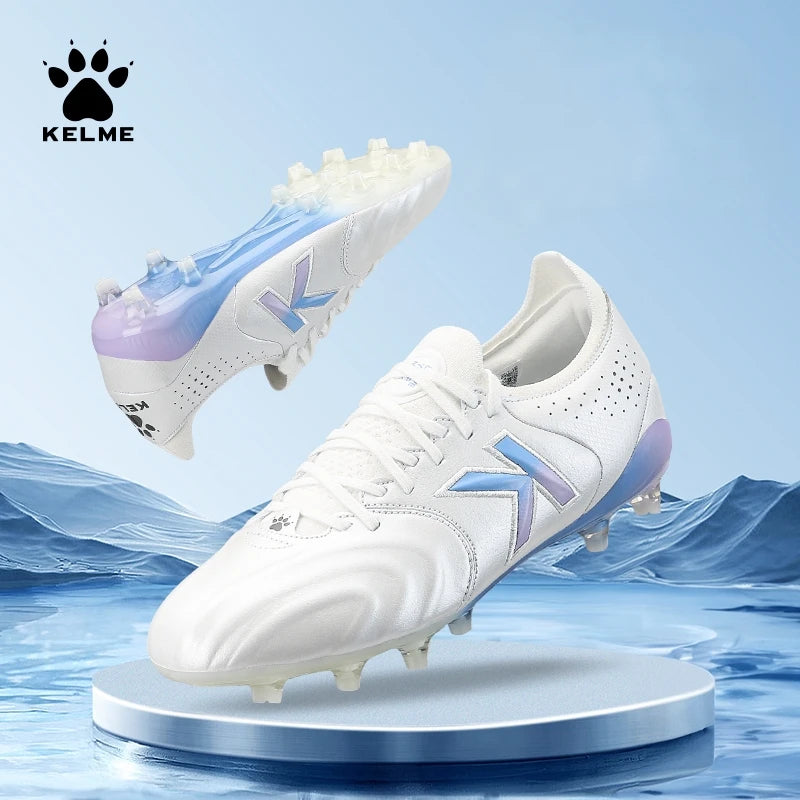 Kelme Professional Match Football Shoes Kangaroo Leather Fg Anti Slip Football Boots Ag Daily Training Indoor Football Shoes
