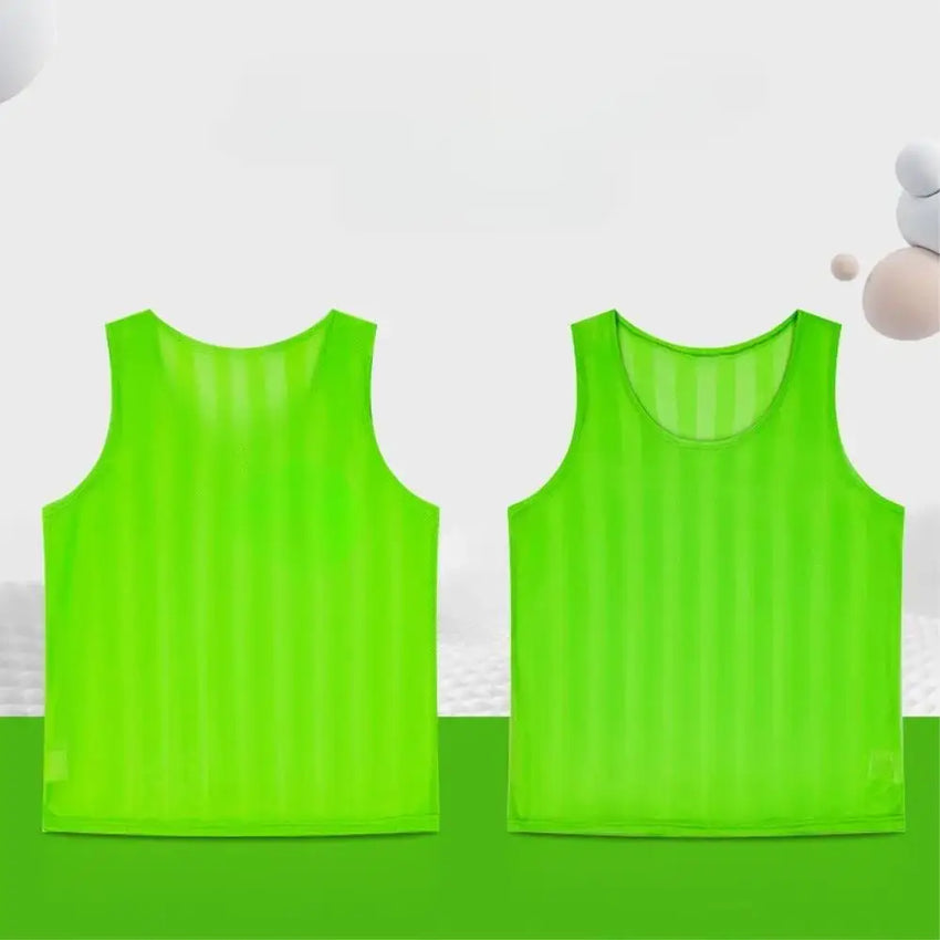 6/12PCS Soccer Training Vest Breathable Striped Mesh Football Bibs Custom Team Sport Jersey for Kids Adults Competition Practice