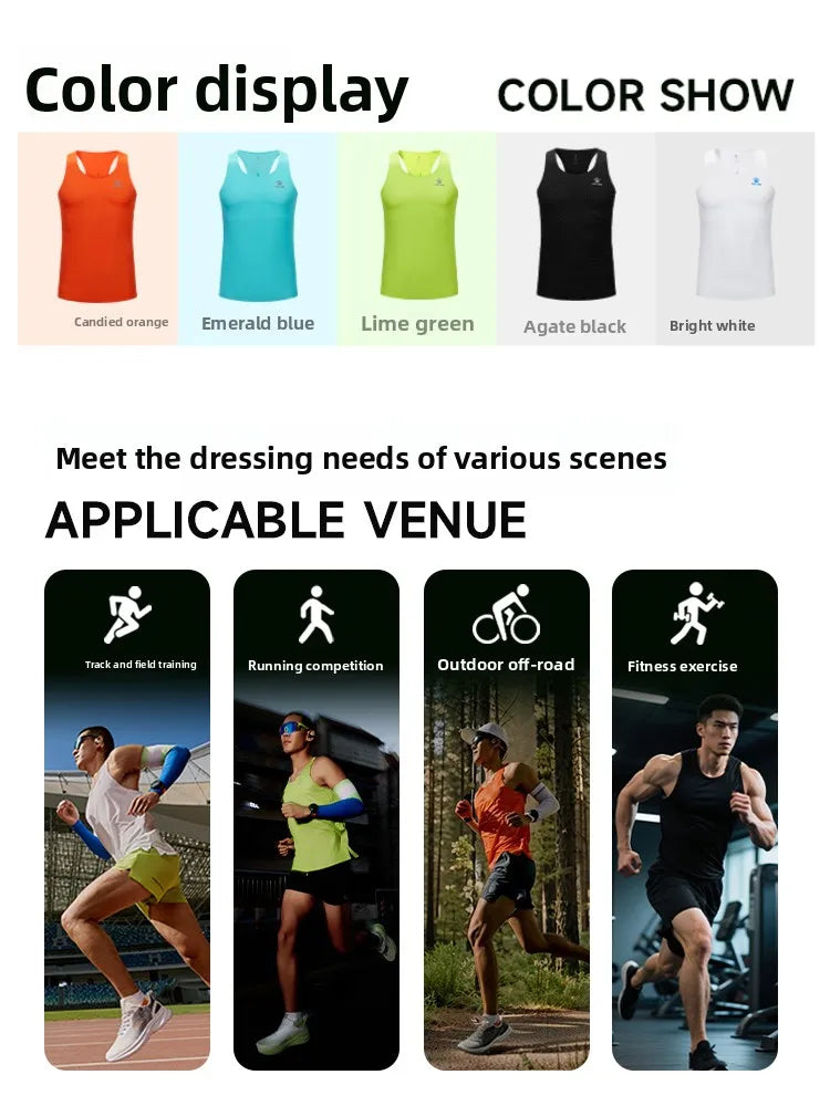KELME Men's Marathon Vest Professional Racing Top Training Fitness Track And Field Running Speed Dry Vest