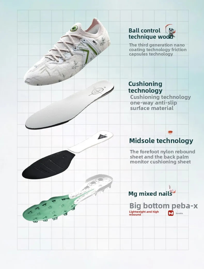 Kelme Mg Top Football Shoes Men's Short Nails Natural Artificial Grass Professional Competition Training Football Shoes
