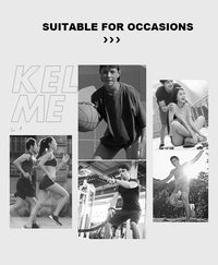 KELME Man T-shirt  Running Trainning Exercise  Sports Tights Round Neck Ice Silk Breathable Fitness Quick-Dry Shirts 8151TX1002