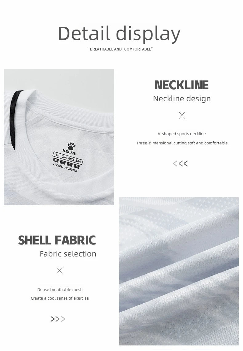 KELME football jersey tops training short-sleeved adult game team uniforms official flagship store jersey set